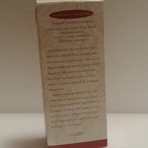 **5 for $20 Native American Barbie Ornament - Picture 2 of 5